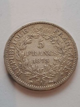 Francja 5 Franków Herkules 1873 r