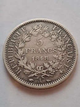Francja 5 Franków Herkules 1848 r