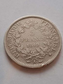 Francja 5 Franków Herkules 1849 r