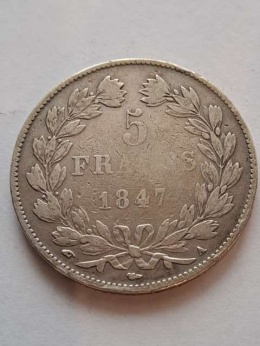 Francja 5 Franków Louis Philippe I 1847 r