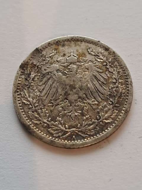 Niemcy 1/2 Marki Wilhelm II 1906 r A