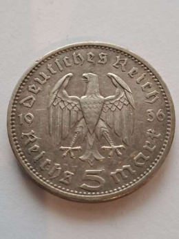 Niemcy 5 Marek Hindenburg 1936 r A