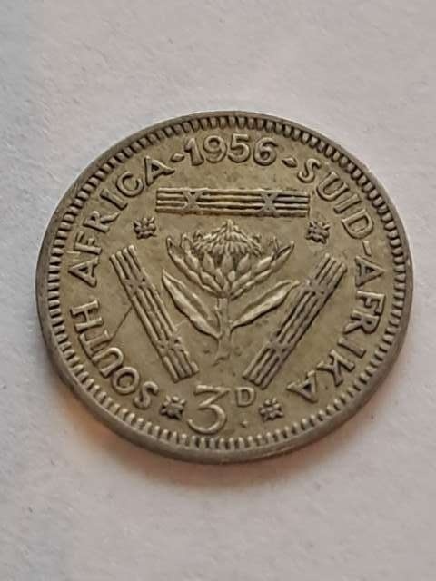 Suid Afrika 3 pensy Elżbieta II 1956 r