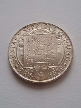 Szwecja 2 Korony Gustaf V 1932 r
