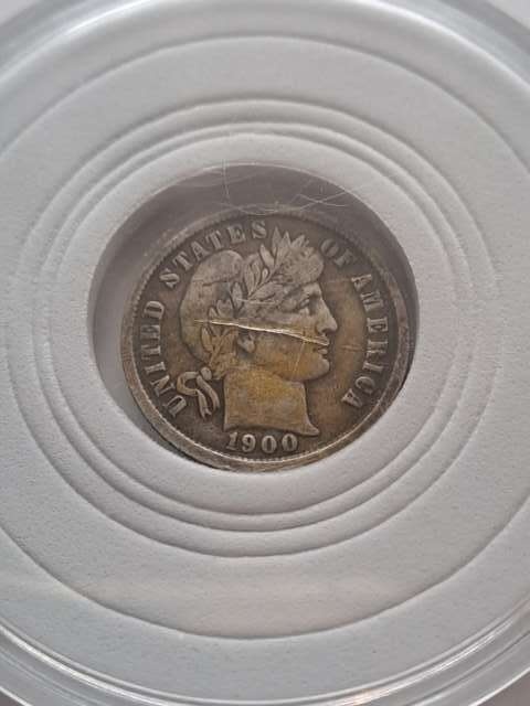 USA 10 Centów Barber 1900 r