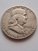 USA 1/2 Dollara Franklin 1950 r