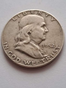 USA 1/2 Dollara Franklin 1950 r