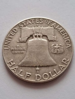 USA 1/2 Dollara Franklin 1950 r
