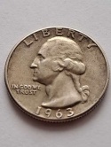 USA 1/4 Dollara Waszyngton 1963 r