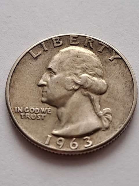 USA 1/4 Dollara Waszyngton 1963 r