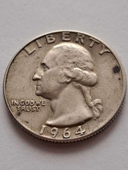 USA 1/4 Dollara Waszyngton 1964 r D
