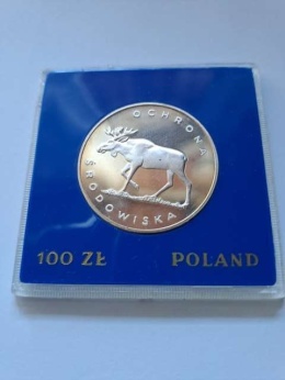 100 zł Ochrona Środowiska Łoś 1978 r