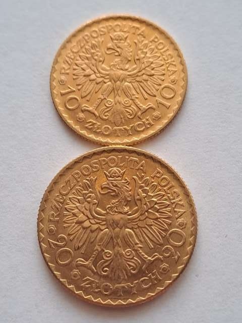 II RP 10 i 20 zl Bolesław Chrobry 1925 r
