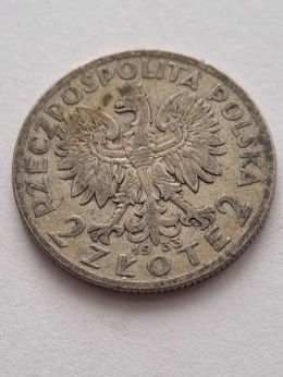 2 zł Głowa Kobiety 1933 r