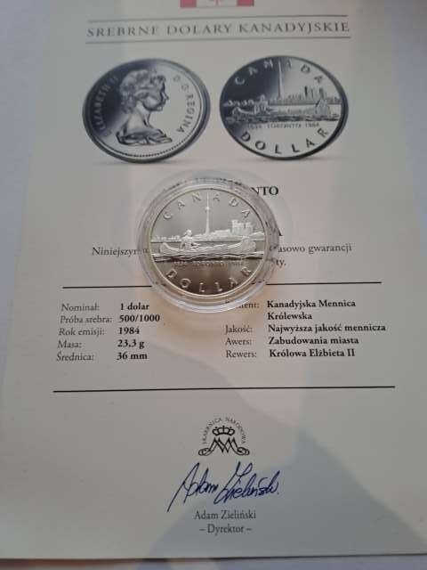 Kanada 1 Dolar 150 lat Toronto 1984 r