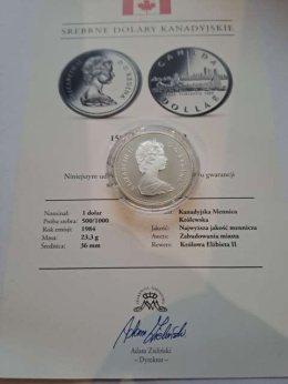 Kanada 1 Dolar 150 lat Toronto 1984 r