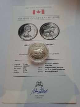 Kanada 1 Dolar Park Narodowy 1985 r