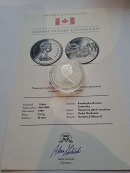 Kanada 1 Dolar Rzeka Mackenzie 1989 r
