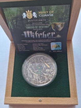 Niue 5 dolarów Wiedżmin 2020 r niższy numer