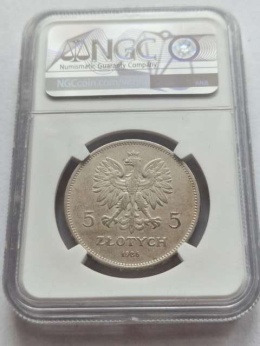 5 zł Nike 1928 r b/z NGC XF 40