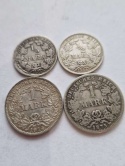 Niemcy 1 i 1/2 marki 4 szt