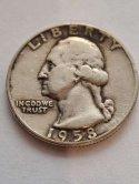 USA 1/4 Dollara Waszyngton 1958 r D