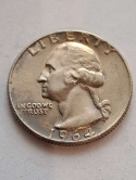 USA 1/4 Dollara Waszyngton 1964 r D