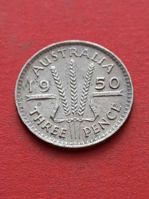 Australia 3 pensy Jerzy VI 1950 r
