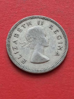 Suid Afrika 3 pensy Elżbieta II 1956 r