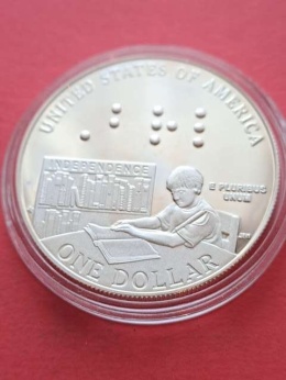 USA Dollar Louis Braille 1809 - 2009 r