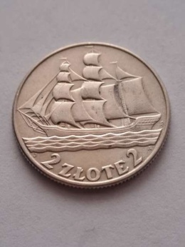 2 zł Żaglowiec 1936 r
