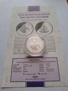Vanuatu 50 vatu Queen Elizabeth 1994 r proof