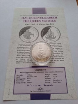 Vanuatu 50 vatu Queen Elizabeth 1994 r proof