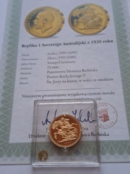Replika 1 Sovereign Jerzy V 1920 r