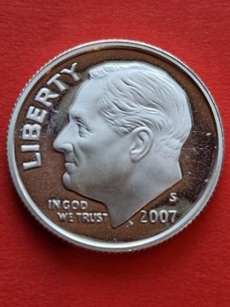USA 10 Centów Roosevelt 2007 r S proof