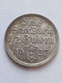 WMG 1/2 Guldena 1927 r rzadki