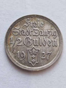 WMG 1/2 Guldena 1927 r rzadki