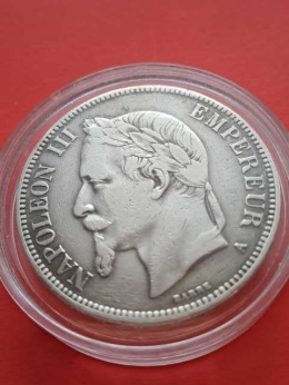 Francja 5 Franków Napoleon III 1870 r