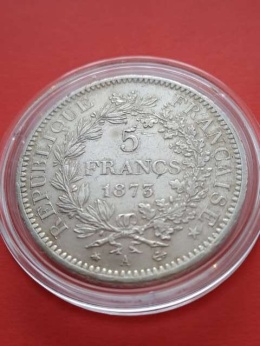 Francja 5 Franków Herkules 1873 r