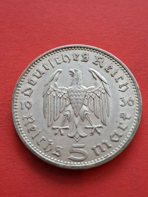 Niemcy 5 Marek Hindenburg 1936 r A