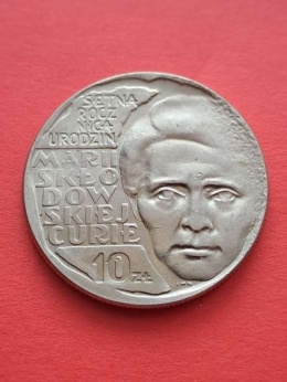 10 zł Maria Skłodowska-Curie 1967 r