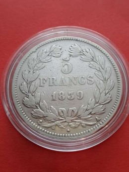 Francja 5 Franków Louis Philippe I 1839 r