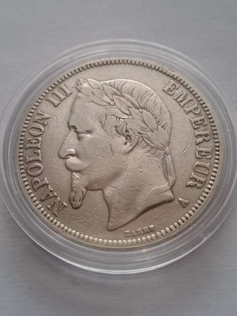 Francja 5 Franków Napoleon III 1867 r