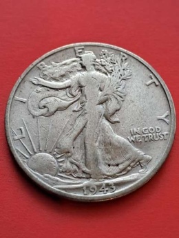 USA 1/2 Dollara idąca Wolność 1943 r S