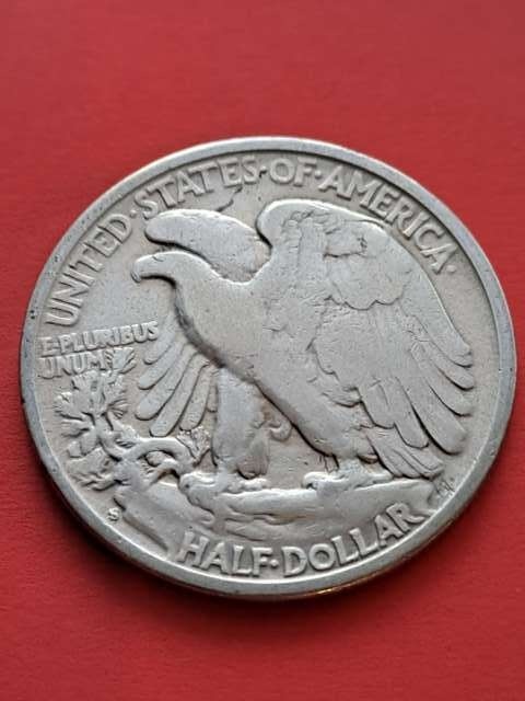 USA 1/2 Dollara idąca Wolność 1943 r S