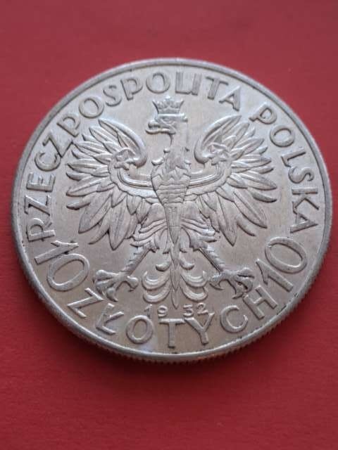 10 zł Głowa Kobiety 1932 r bez znaku
