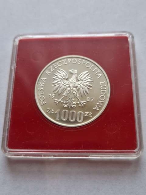 1000 zł XV Zimowe Igrzyska Olimpijskie 1987 r