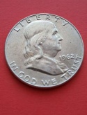 USA 1/2 Dollara Franklin 1952 r