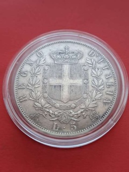 Włochy 5 Lir Emanuel II 1872 r