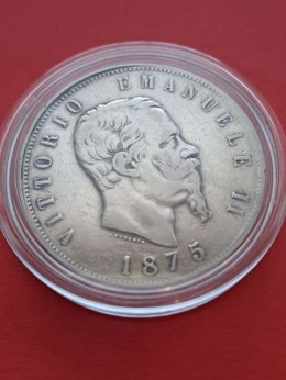 Włochy 5 Lir Emanuel II 1875 r